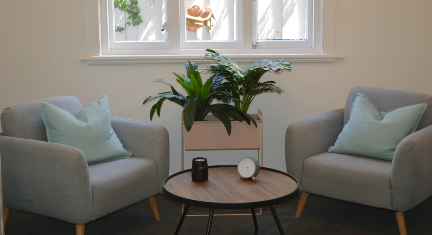 A therapy room at Peaceful Mind Psychology