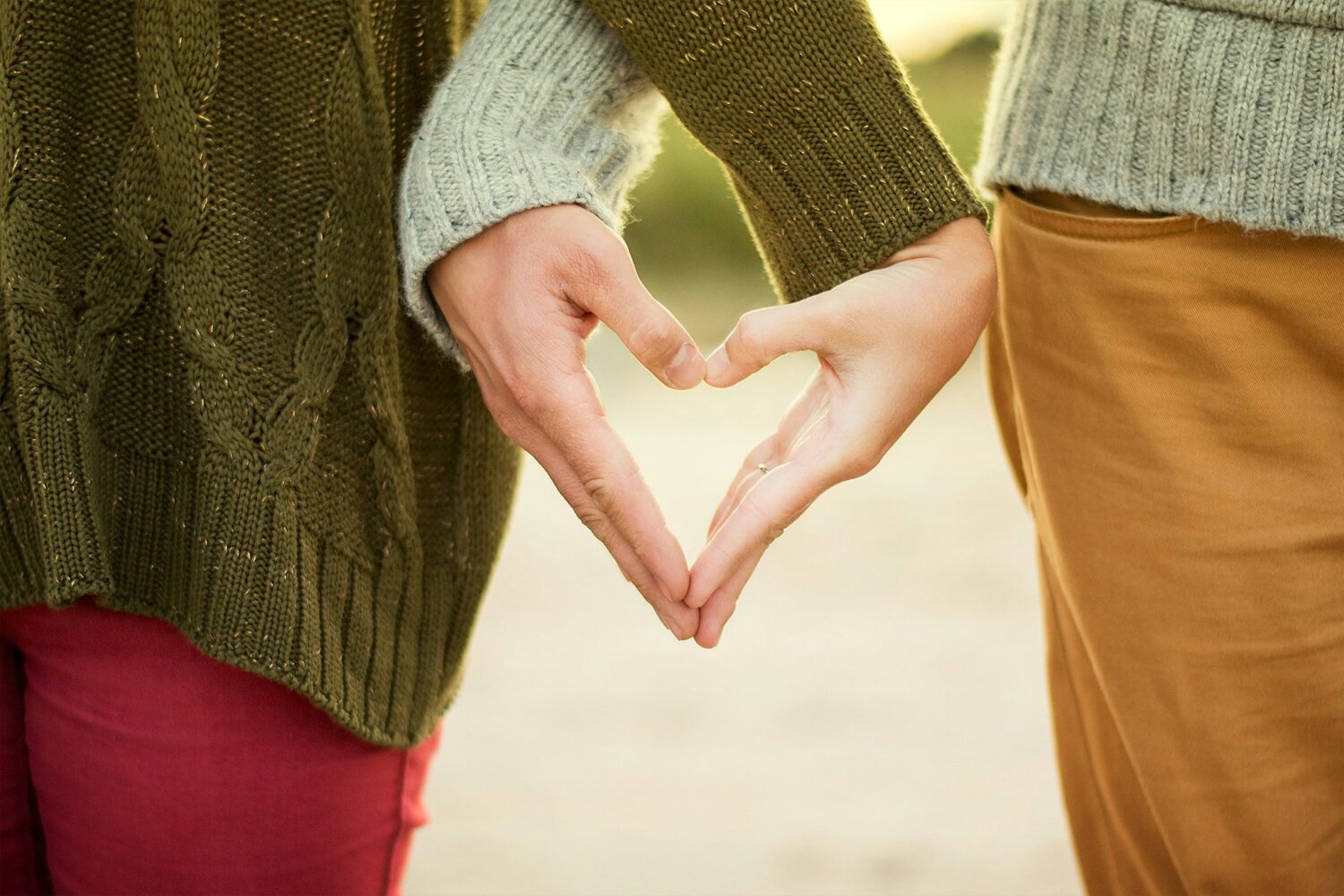 Two hands held together to make the shape of a heart
